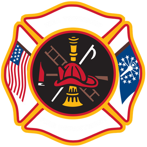 Wea Township Fire Department badge for dark backgrounds