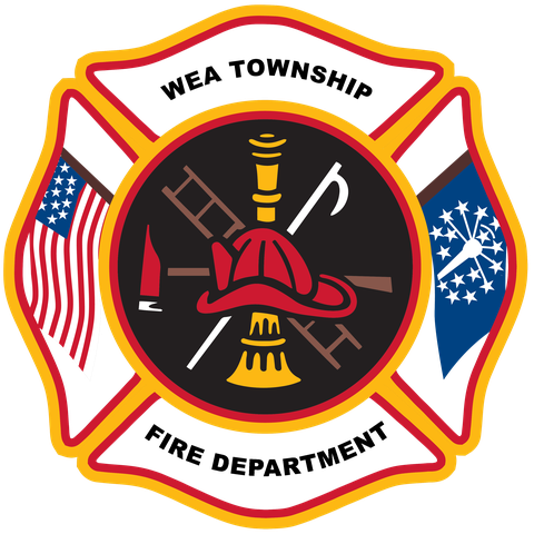 Wea Township Fire Department badge for light backgrounds