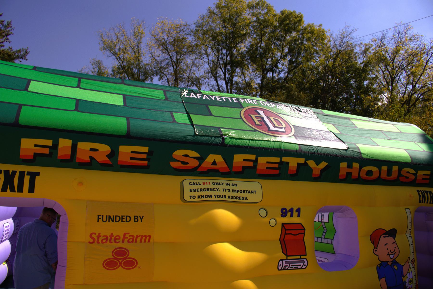 The fire safety house trailer at the open house